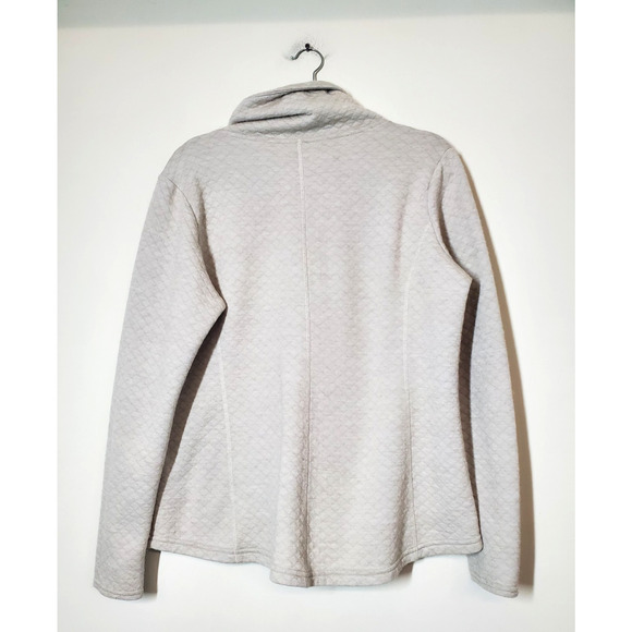 Kuhl Mock Neck Women's XL Sweater ATHENA Merino Wool Blend Ivory Outdoor Hiking - Picture 6 of 11